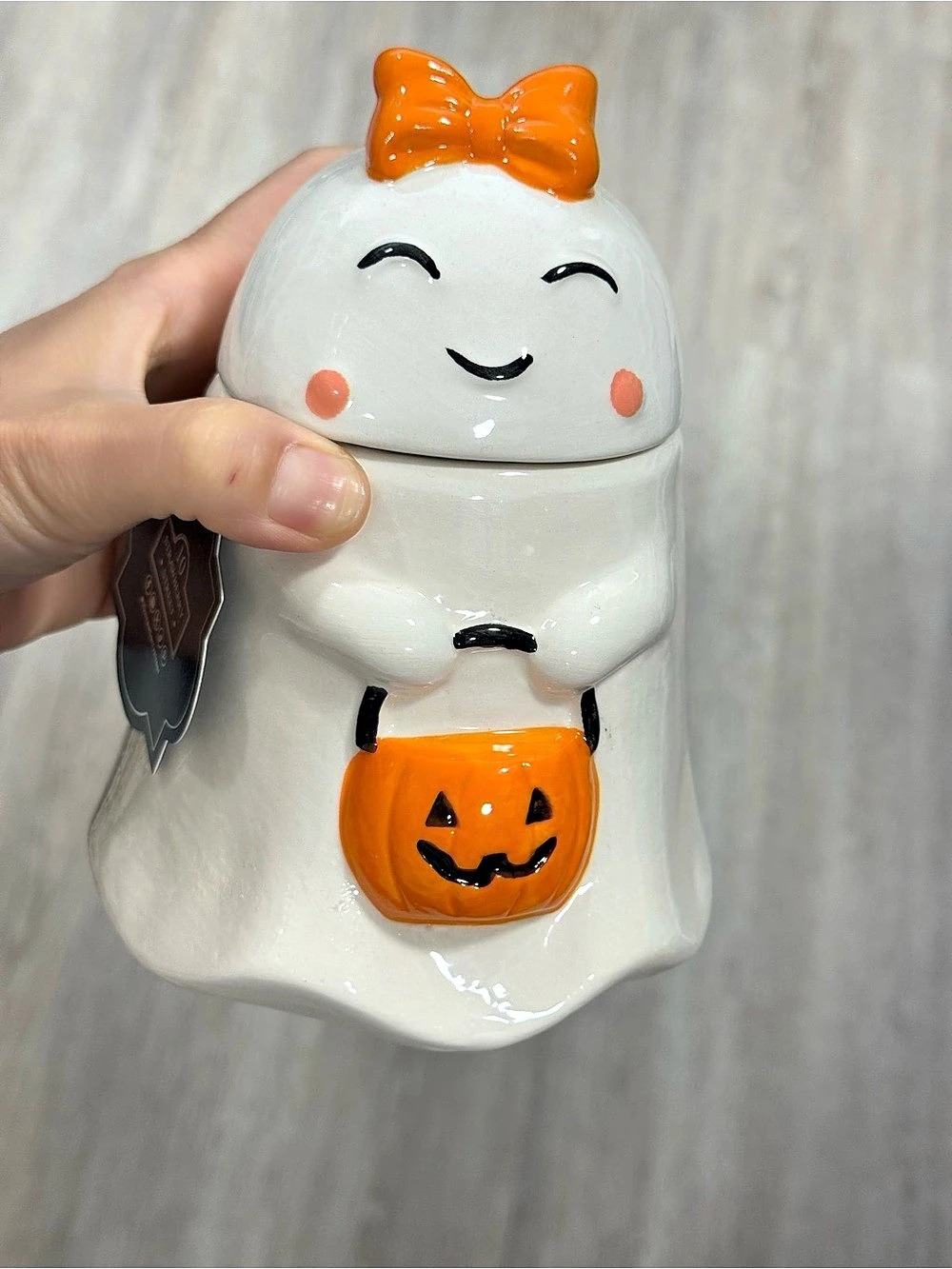 10 strawberry street Halloween Ghost Pumpkin Decor NWT